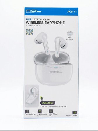 ACB-71 Bluetooth 5.4 Çift Mikrofonlu Kablosuz Kulak İçi Kulaklık (Gürültü Engelleme / HD Görüşme)