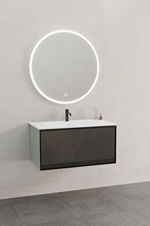 Aston 80 Cm Beyaz Lavabolu Banyo Dolabı - Boy Dolap Hariç