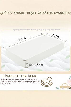 %100 Pamuk Penye Bebek Lastikli Çarşaf,Anne Yanı Çarşafı,Kreş Bebek Yatağı Çarşafı