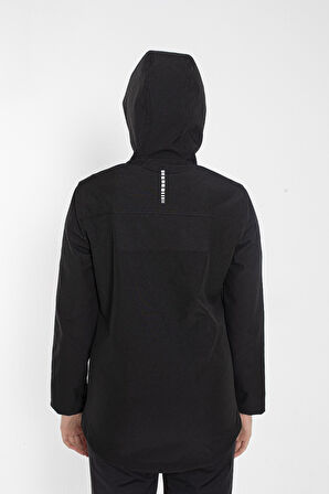 Crozwise Siyah Kadın Su Geçirmez Softshell Outdoor Mont / Ceket - 5037-10