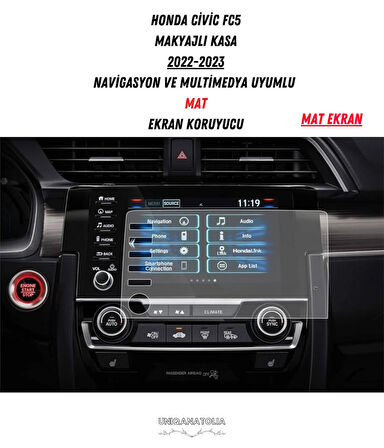 Honda Civic FC5 Makyajlı Kasa Navigasyon ve Multimedya Uyumlu Mat Ekran Koruyucu