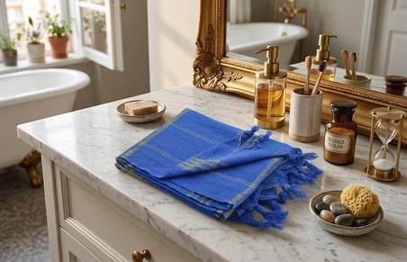 LUDIA %100 Pamuklu Çizgili Peştemal Havlu - Büyük Boy Plaj Ve Banyo Havlusu 79x190 cm
