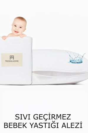 %100 Pamuk Sıvı Geçirmez Bebek Yastık Alezi Koruyucu 35x45 CM