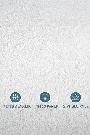 %100 Pamuk Sıvı Geçirmez Bebek Yastık Alezi Koruyucu 35x45 CM