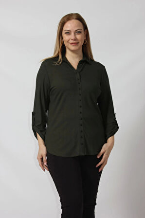 Kolu Apolet Detaylı Yumuşak Dokulu Yün Gömlek