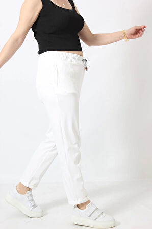 P-100 CEPLİ BELDEN İPLİ AYARLANABİLİR BORU PAÇA BEYAZ EŞOFMAN