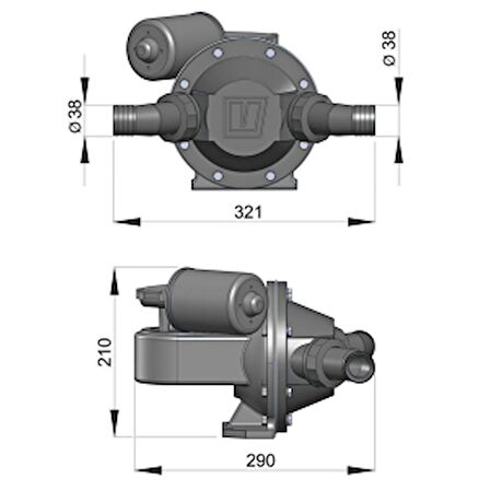 Vetus pis su/sintine pompası 12V 6A