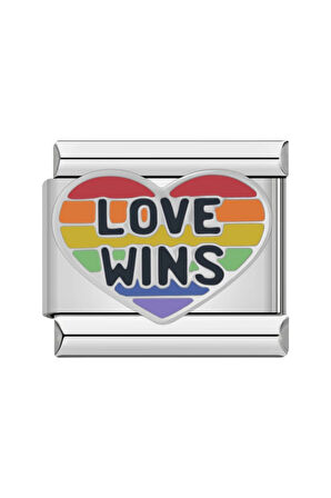 Aşk Kazanır (Love Wins) Çelik İtalyan Charm