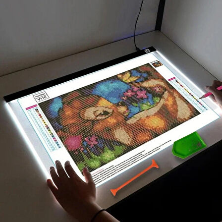 TechTic A3 Led Işıklı Çizim Tableti Led Çizim Kopyalama Tableti Eskiz Anime Portre Grafik Çizim 3Mod