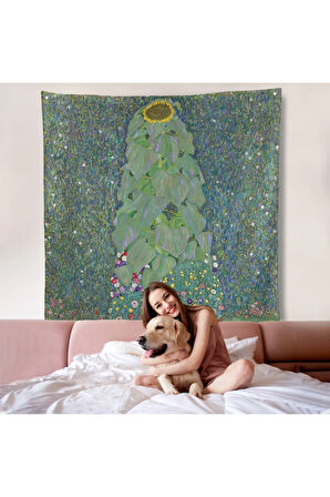Gustav Klimt Ayçiçekleri Duvar Örtüsü-8356