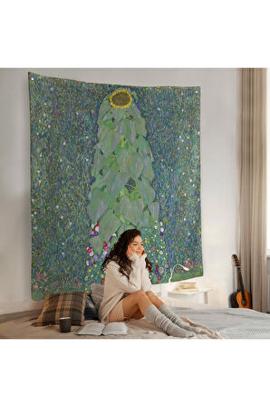 Gustav Klimt Ayçiçekleri Duvar Örtüsü-8356
