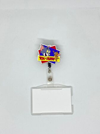 Tom ve Jerry Temalı Yoyo Kartlık Yoyo Yaka Kartlığı