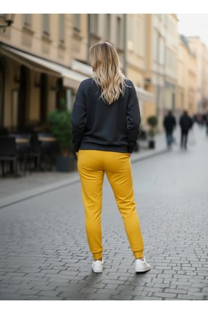 Kadın Füme 2 İplik Yüksek Bel Jogger Eşofman Altı NJ15