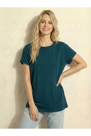 Kadın Bebe Mavi Salaş Sırt Açık Detaylı Oversize Tunik Tshirt Njram20