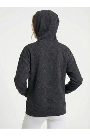 Kadın Antrasit Oversize California Baskılı Kapüşonlu Sweatshirt NJ113