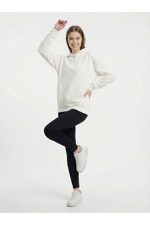 Kadın Koyu Yeşil 3 İplik Kapüşonlu Oversize Sweatshirt NJ118