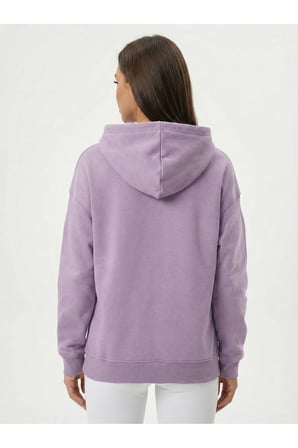 Kadın Koyu Yeşil 3 İplik Kapüşonlu Oversize Sweatshirt NJ118