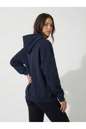 Kadın Koyu Yeşil 3 İplik Kapüşonlu Oversize Sweatshirt NJ118