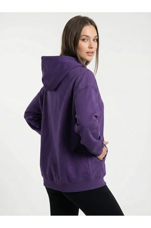 Kadın Koyu Yeşil 3 İplik Kapüşonlu Oversize Sweatshirt NJ118