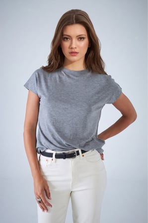 Kadın Gri T-Shirt APP1313