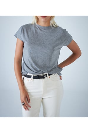Kadın Gri T-Shirt APP1313