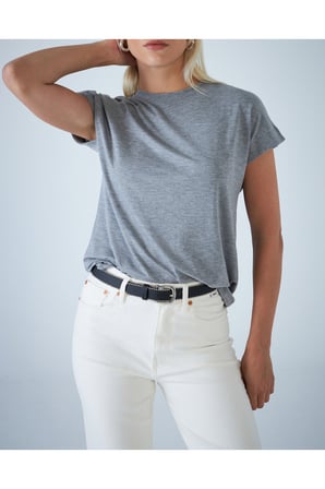 Kadın Gri T-Shirt APP1313