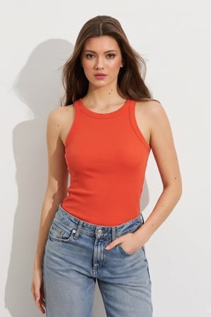Kadın Lila Halter Yaka Fitilli Atlet JF30