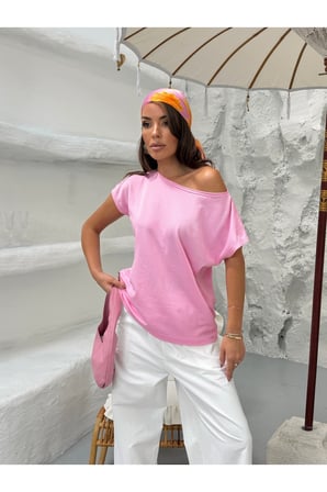 Kadın Beyaz Salaş Triko Bluz FRV0190