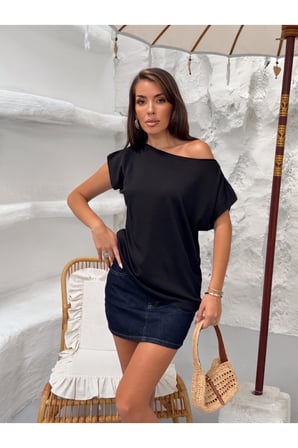 Kadın Beyaz Salaş Triko Bluz FRV0190