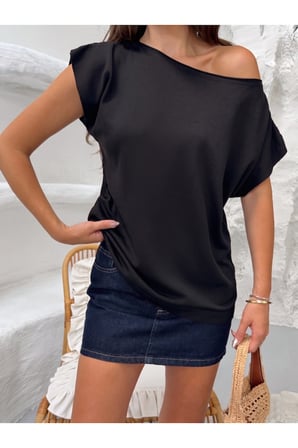 Kadın Beyaz Salaş Triko Bluz FRV0190