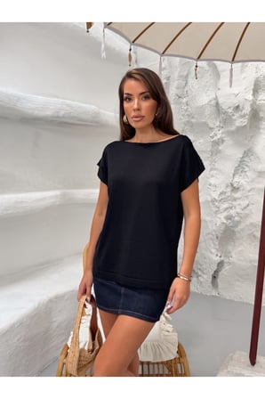 Kadın Beyaz Salaş Triko Bluz FRV0190