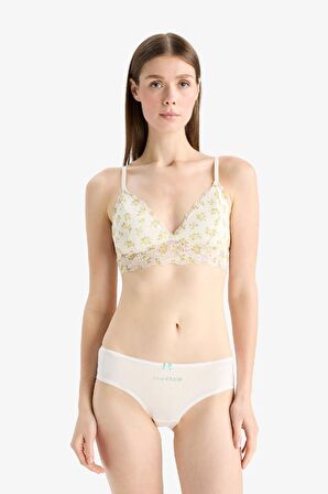 DeFacto Baskılı Pedli Dantel Bralet-Fall in Love E6986AX25SPER98