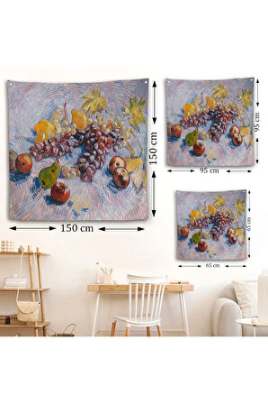 Vincent van Gogh Üzüm Limon Armut ve Elmalar Duvar Örtüsü-8360