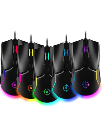 North Air Black Rgb Kablolu Profesyonel Oyuncu Mouse