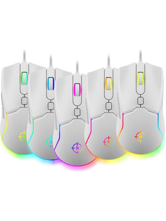 North Air White Rgb Kablolu Profesyonel Oyuncu Mouse