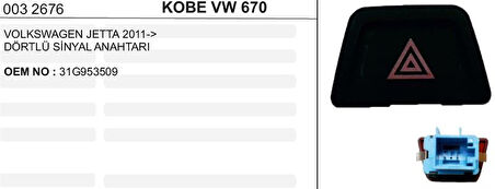 DORTLU FLAŞÖR ANAHTARI VW.JETTA 2011->