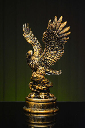 Özel Tasarım Dekoratif Kartal Bronz Heykel Biblo