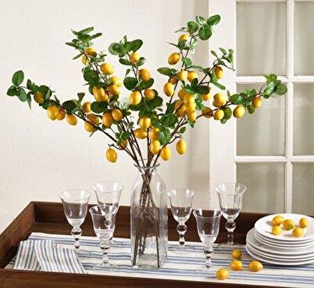 Yapay Limon Dalı 100cm Yapay Çiçek Limon Ağacı Dalı