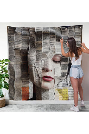 Gazete ve Dergilerden Kadın Duvar Örtüsü-8365
