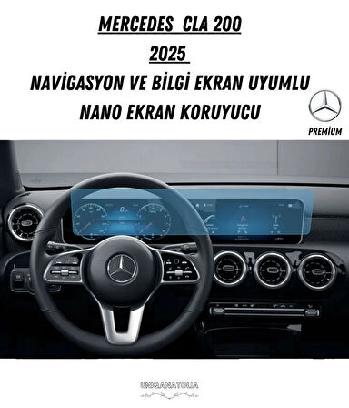 Mercedes CLA 200 2025 Navigasyon ve Bilgi Ekran Uyumlu Nano Ekran Koruyucu