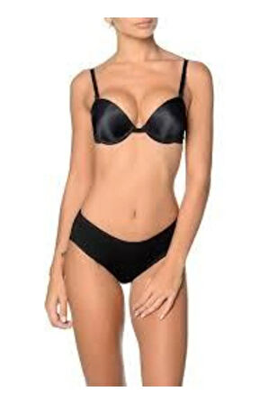 3'lü Paket Kadın Siyah Beyaz Ten Dolgulu Balenli Ortası Çok Ince Sütyen 2350
