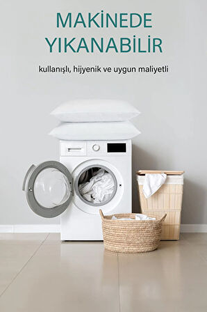 5 Adet Fermuarlı Yastık Astarı | 50x70cm Fermuarlı Beyaz Yastık Kılıfı |yastık Iç Kılıfı Şilte Milt