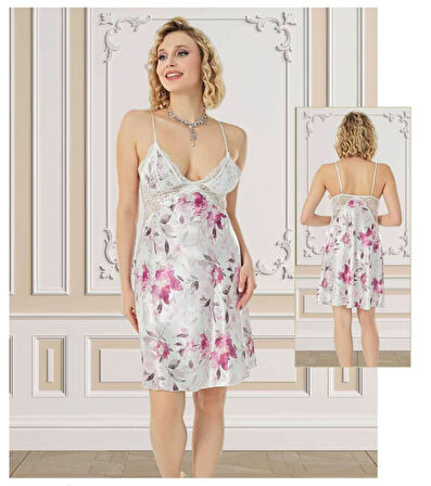 HotFlirt Bayan Çiçekli Gecelik 2957