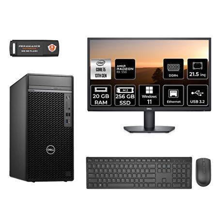 DELL OPTILEX 7010 MNO7010D266 i5 13500 20GB RAM 256GB SSD RX550 4GB 21.5" W11P MASAÜSTÜ PC
