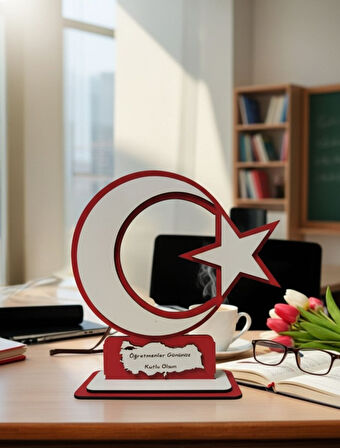 Öğretmenler Günü Türk Bayraklı Plaket
