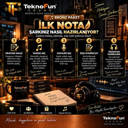 Kişiye Özel Şarkı – Bronz İlk Nota | 3 Versiyon (2 Alternatif + 1 Sürpriz)
