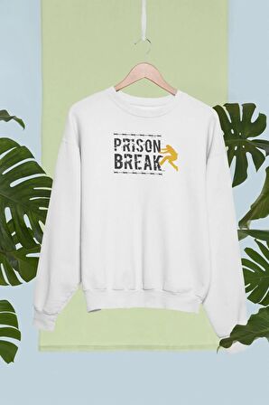 %100 Pamuk Oversize Kalıp Prison Break Tasarımlı Unisex Sweatshirt