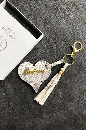 Hürrem Fashıon Anahtarlık Hakiki Deri Yılan Baskılı