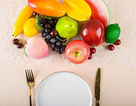 20li Set Yapay Meyve Paketi Karışık Dekoratif Meyveler 