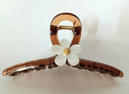 Claire's Çiçekli Mandal Toka (kahve)